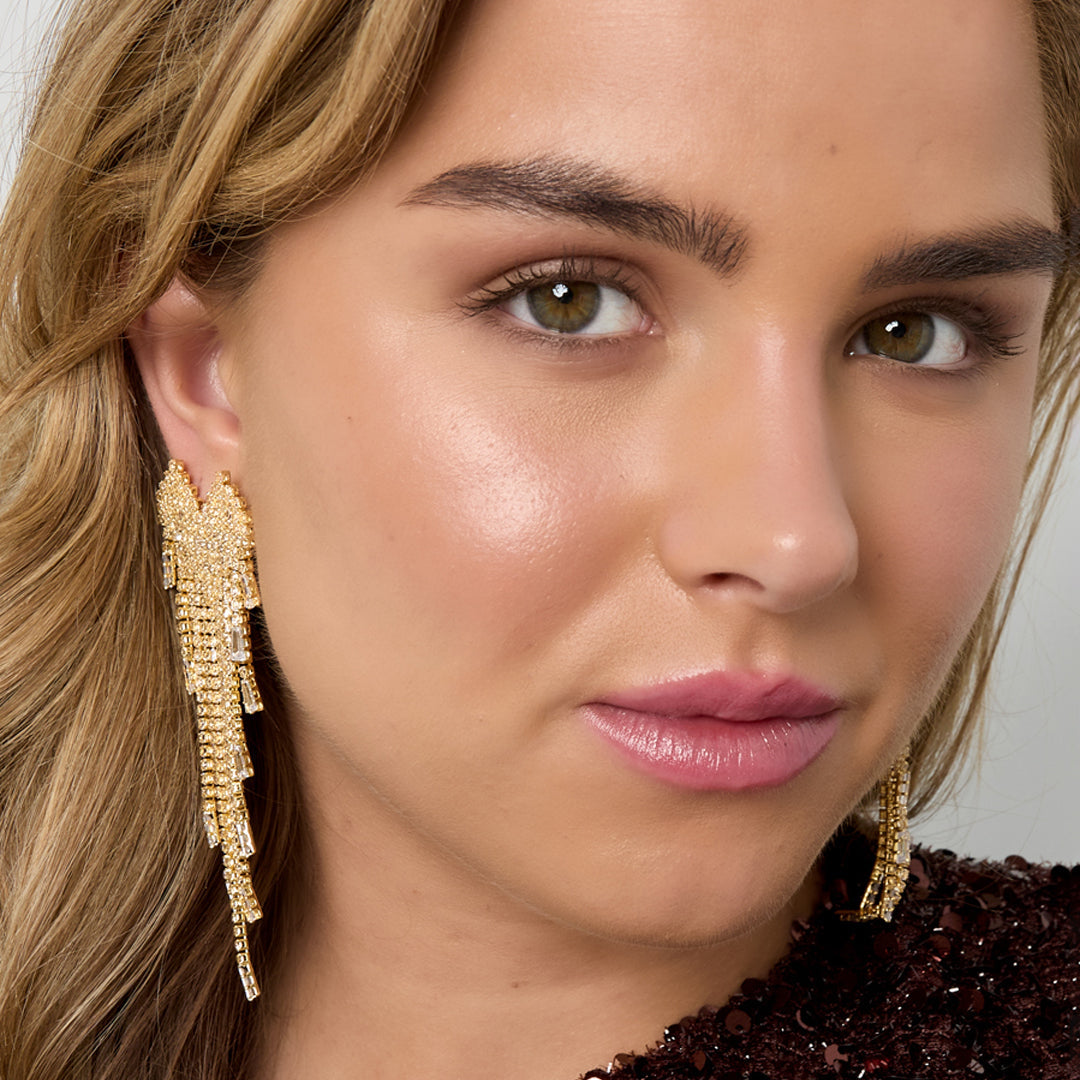 Copper Dangle Earrings Geometric Elegant Christmas Luxurious Series Women's jewelry